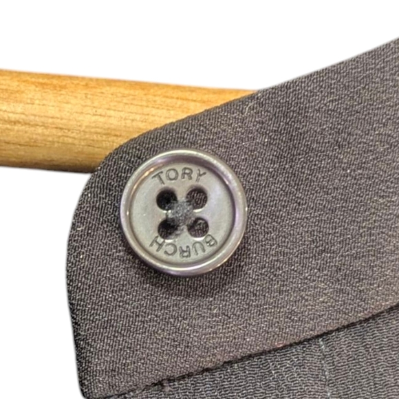 Tory Burch Navy Blue Mandarin Collar Blouse - Picture 4 of 13